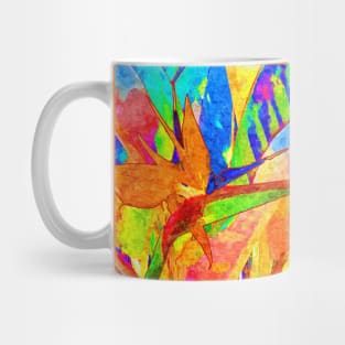 Bird of paradise plant with flower watercolor painting Mug